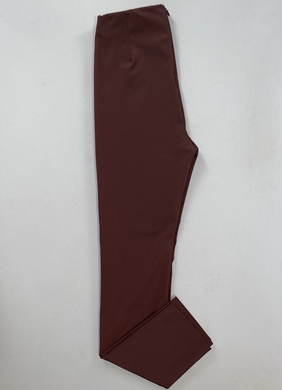 Theory Navalane_Becker Rear Zip Washable Skinny Ankle Pants. Burgundy, Women's 0